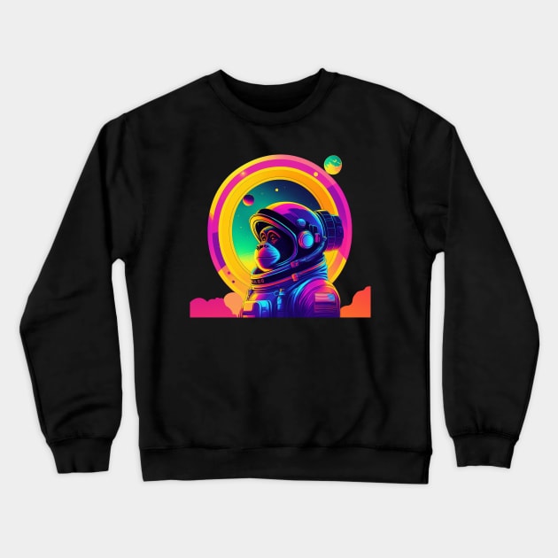 Monkey Astronaut Crewneck Sweatshirt by Artevak